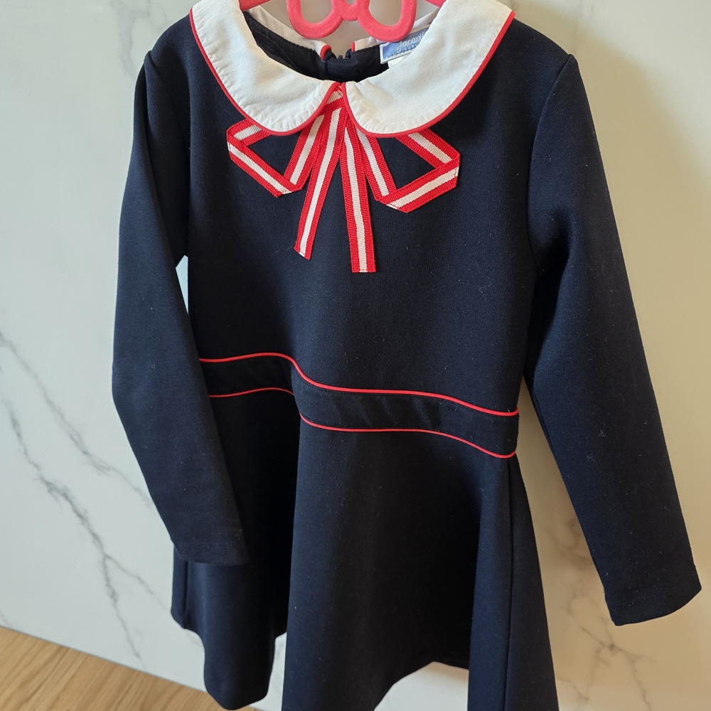 Jacadi Navy and Red Formal Kids Dress